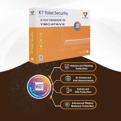 K7 Total Security MAT Version 1 Device - 1 Year for Windows OS ( Instant  Digital Delivery ) ( K7VH VENDOR ID : YMC4FAVX ) - Image 2