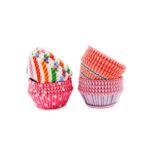 Muffin Paper Cups - Microwave or Oven Tray Safe ( Multi colored & Designs ) ( Regular Size ) - 500 pieces