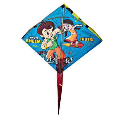 Plastic Kites (Cartoon Character, Multicolor) (Pack of 12)